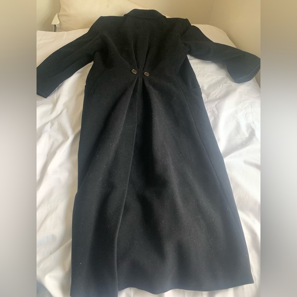 Giorgio Armani Women’s Long Black Lana Wool Cashmere Blend Coat Size 40 US 6 - Picture 13 of 13